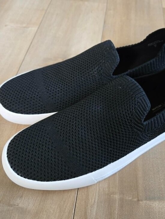 Call It Spring Shoes - Call It Spring Black Knit Slip-On Sneakers Size 8 Vegan Lightweight Casual Shoes